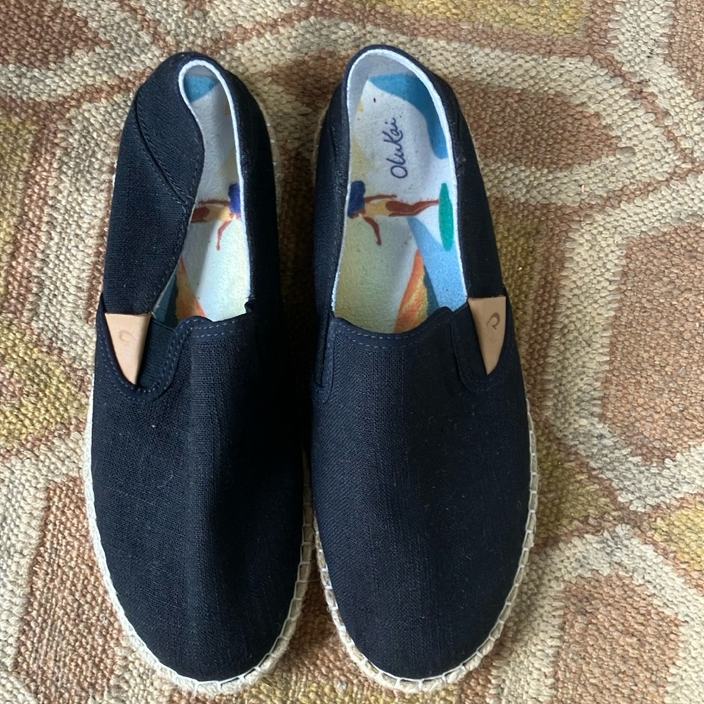 Black Canvas Slip-On Shoes